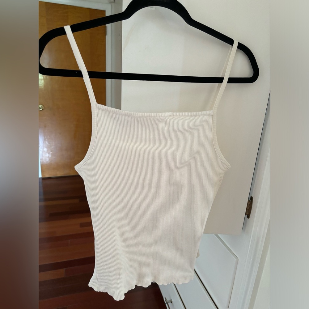 & other stories knit tank cream white